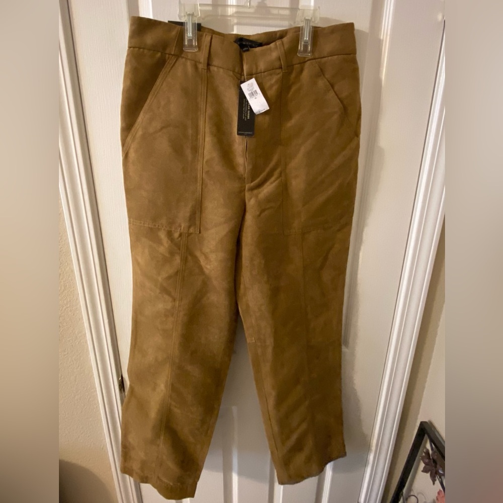 Brown Banana Republic Faux Suede Pants NWT Sz 12